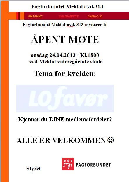 Fagforbundet LO-favor