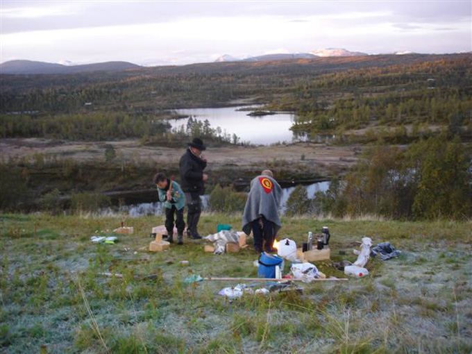 Speiderne på kanotur til Krokvatnet i Surnadal
