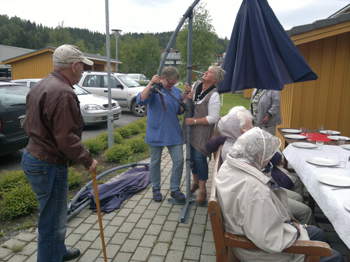 Trivelig grillfest på Løvbytunet