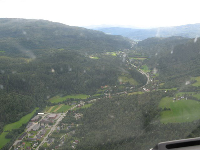 Helikoptertur med Jacob, under Bergmansdagene