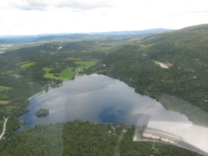 Helikoptertur med Jacob, under Bergmansdagene