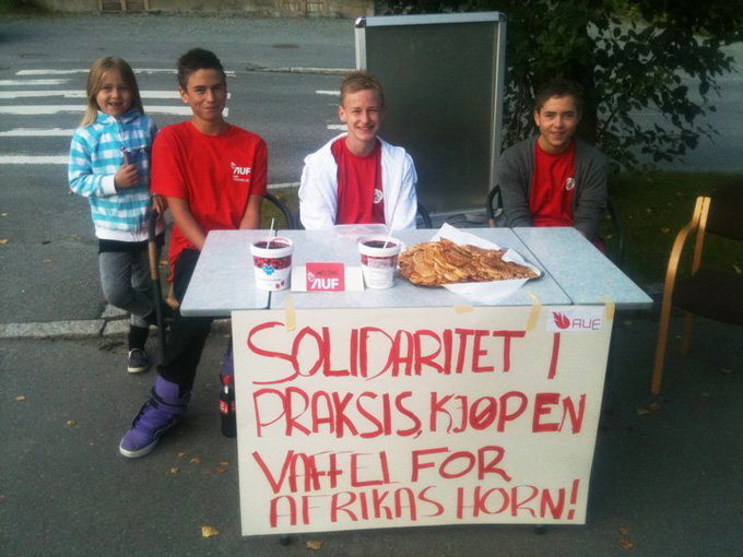 Knallsuksess med solidaritetsvafler!
