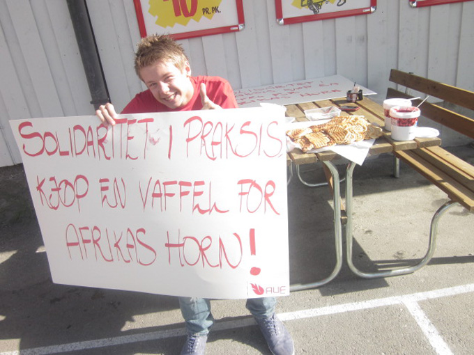 Knallsuksess med solidaritetsvafler!