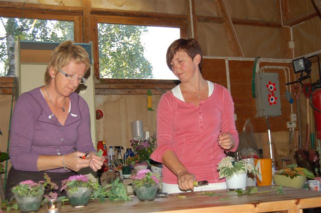Blomsteroppsetting fra egen hage