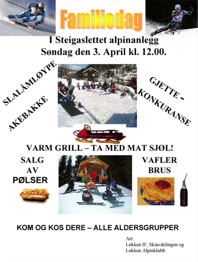 Familiedag i alpinbakken 