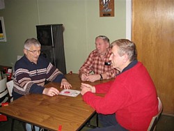 Erling, Olav og Lars i Storås Bridgeklubb.
