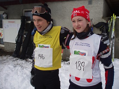Andreas Kvam og Mari Muan med hver sin ledertrøye i Trønder Cupen. Foto: Mari Kvam