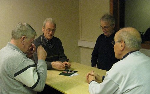 Storås Bridgeklubb - Gunnar, Odd, Torstein og Ivar.