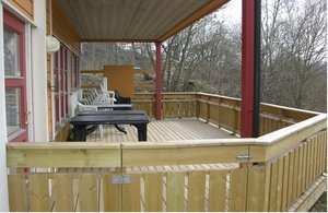 Ny veranda ved Meldal Dagsenter. Foto: Olav R. Bergsrønning
