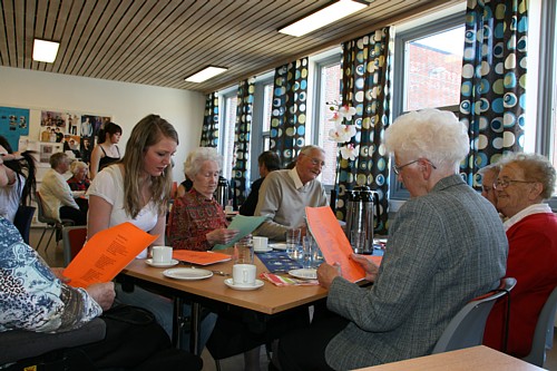 Eldrekaffe på Meldal videregående skole. Foto: Marit Mjøen