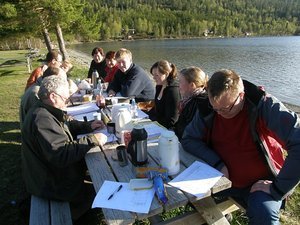Meldals-speiderne planlegger speiderleir på Frilsjøen.