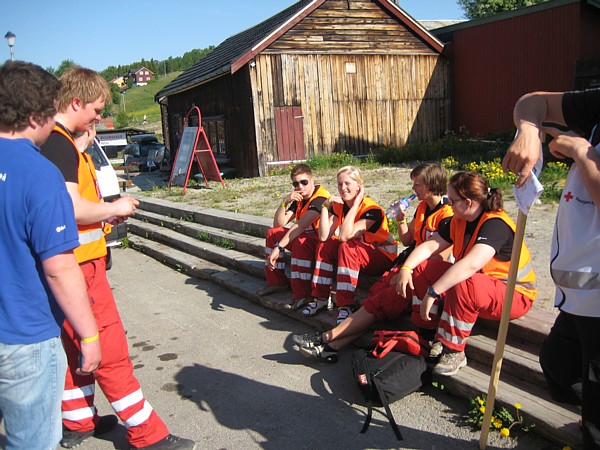 Distriktsmesterskap i førstehjelp 2008. Foto: Meldal RØde Kors Hjelpekorps