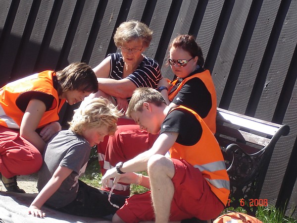 Distriktsmesterskap i førstehjelp 2008. Foto: Meldal RØde Kors Hjelpekorps