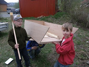 Ta sjansen - forberedelser. Foto: KFUM-KFUK-speiderne i Meldal
