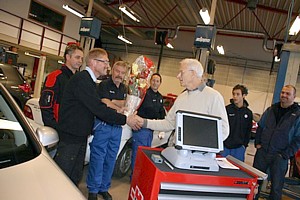 Alf Gunnar Øyasæther, Orkdal Bil og Nils Slupphaug, Meldal vgs. Foto: Marit Mjøen