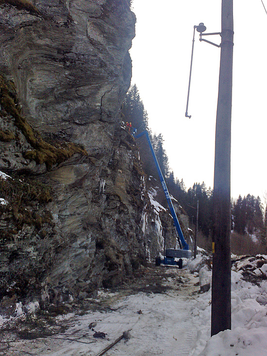 Fjellsikring på Thamshavnbanen.