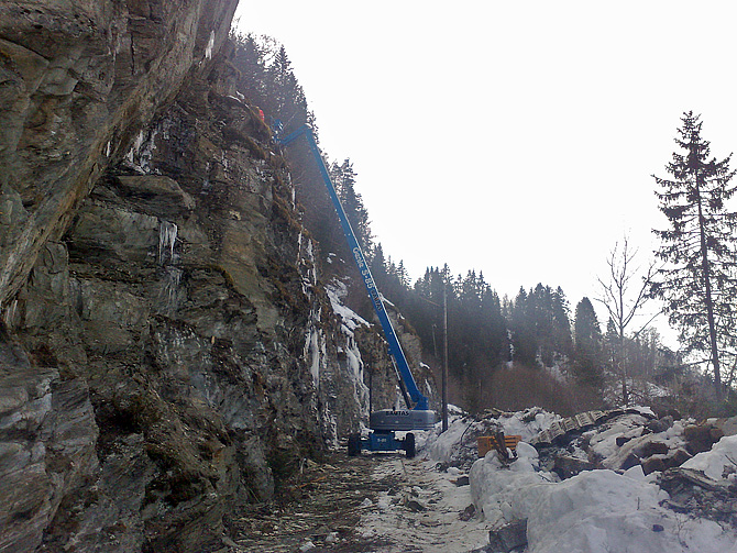 Fjellsikring på Thamshavnbanen.