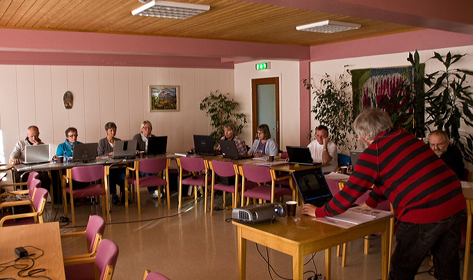Kursdeltagere i arbeid
