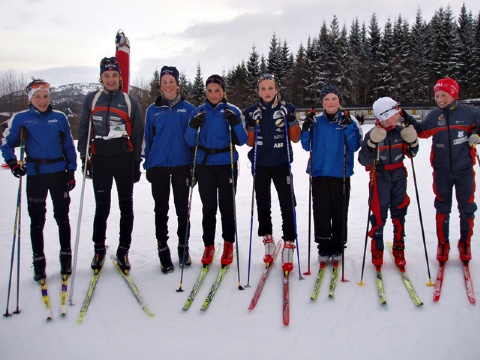 Fra venstre Andreas, Martin, Knut Kåre, Monika, Mari, Eli, Ole Johan, Erik  