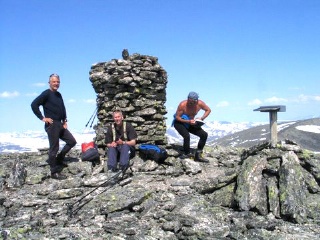 Svein, Kjetil og Hans på toppen 