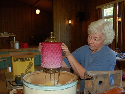 Den rosa månseskinnslampa  