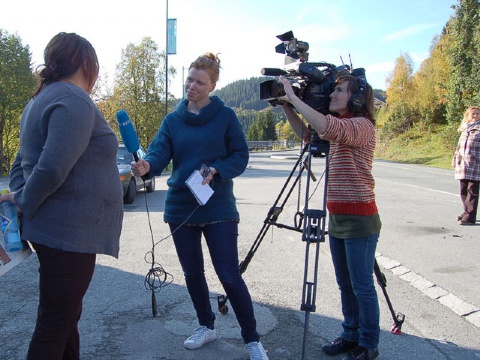 Reporter Lise Sørensen og fotograf Beate Haugtrø  