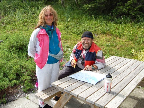 Margaretha og Felix brukte kartet flittig  