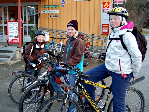 Karin, Hilde og Lena hadde vært en tur på butikken  