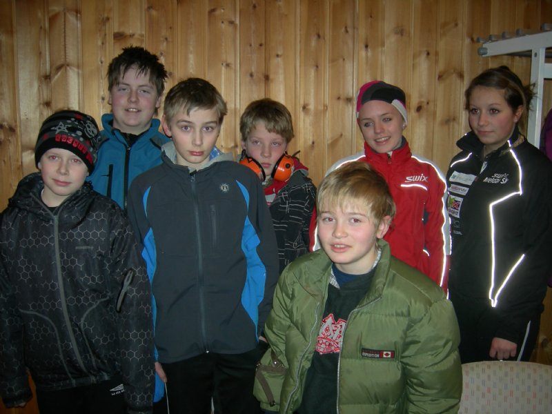 Ola, Stein, Arne, Jonas, Tormod, Ingrid og Monica 