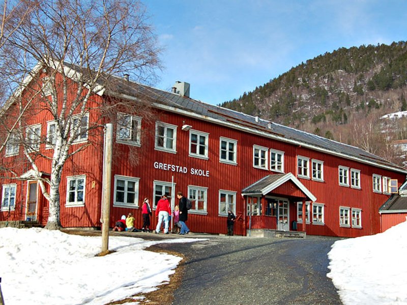Salget vil foregå ved Grefstad skole  