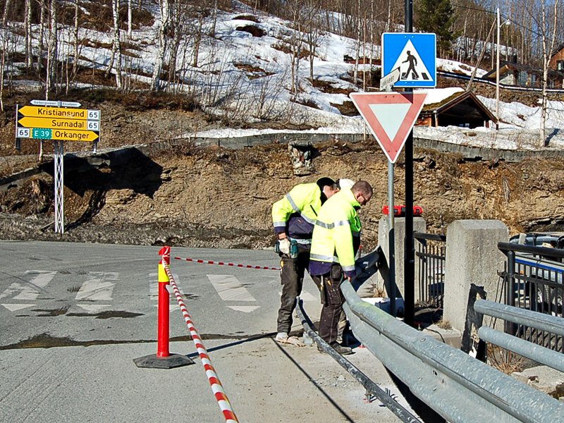 Det gikk med 2 dager til reparasjon av rekkverket  