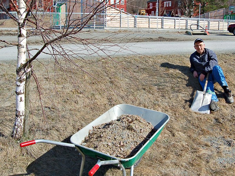 En velfortjent pust i bakken  