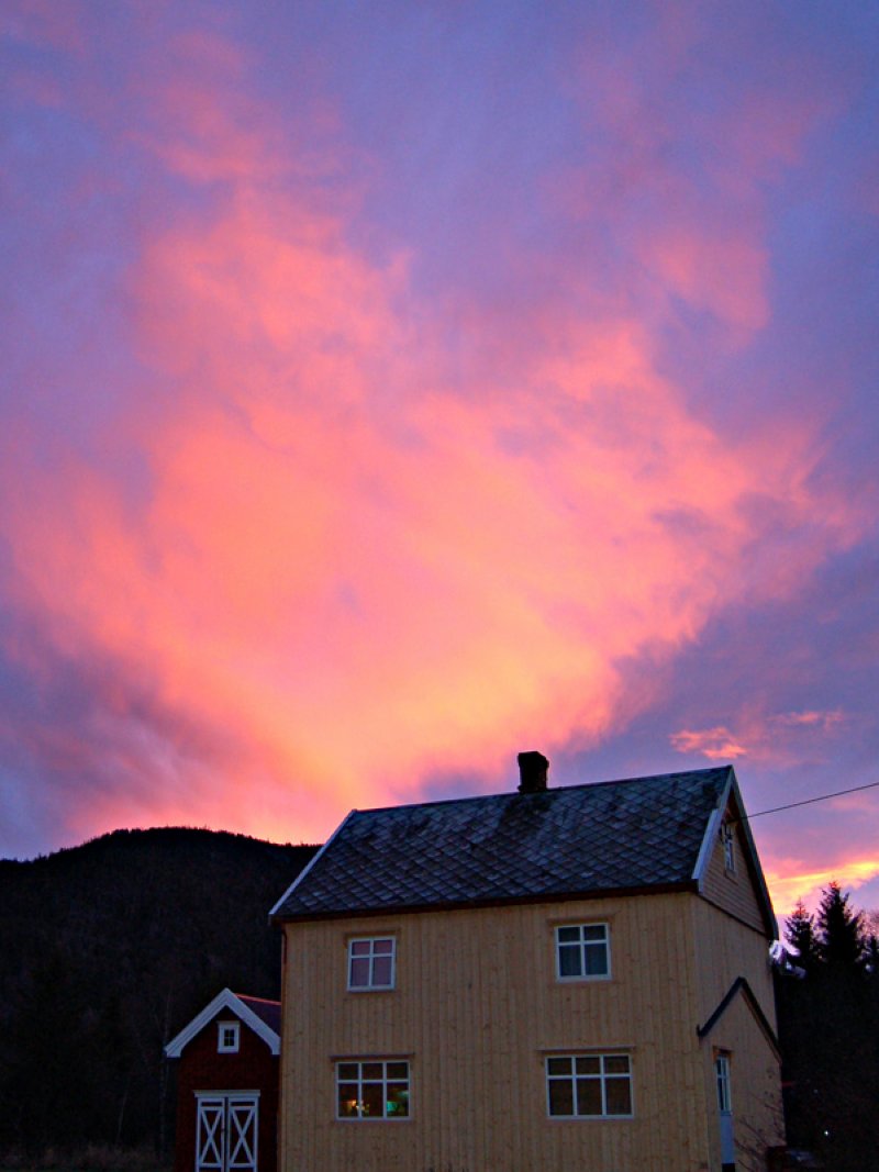 Sol over Nordtun på Storås  