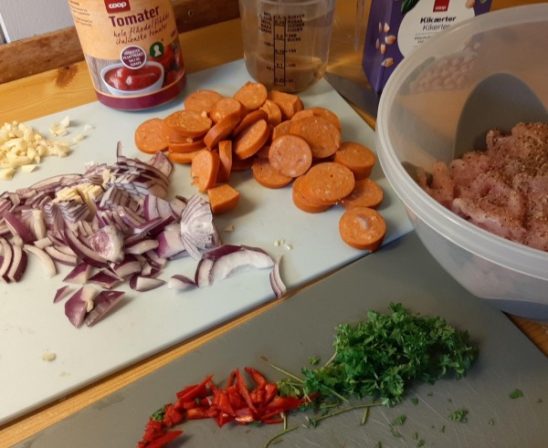 Kylling og chorizo 1